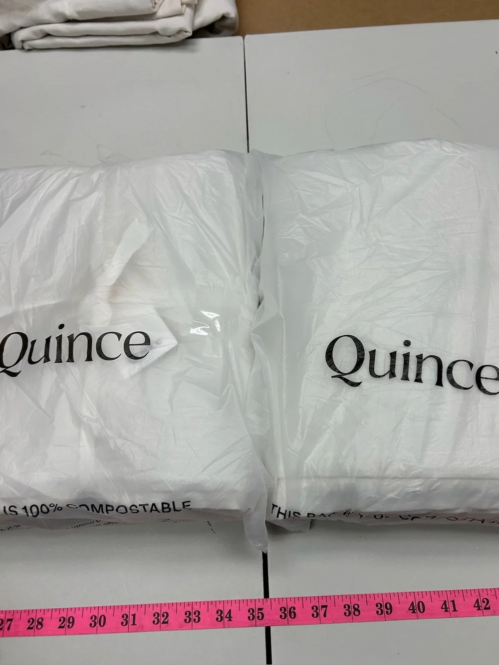 NWT QUINCE Set Of 2 48x96 European Linen Blackout Curtains Cream 9214